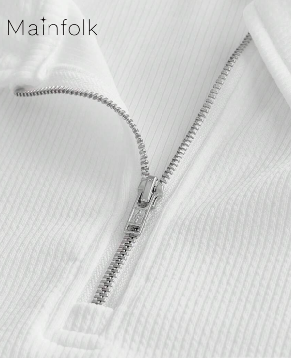 Rectangle 1023 Mainfolk Polo Homme à Col Zippé – Haut Casual Moderne et Élégant