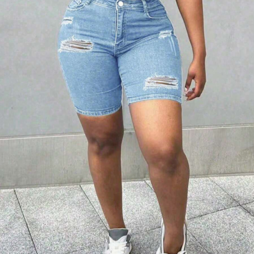 Short en Jean Skinny Femme