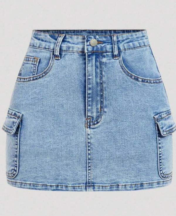 Rectangle 1024(2) MOD Mini-Jupe en Jean Femme