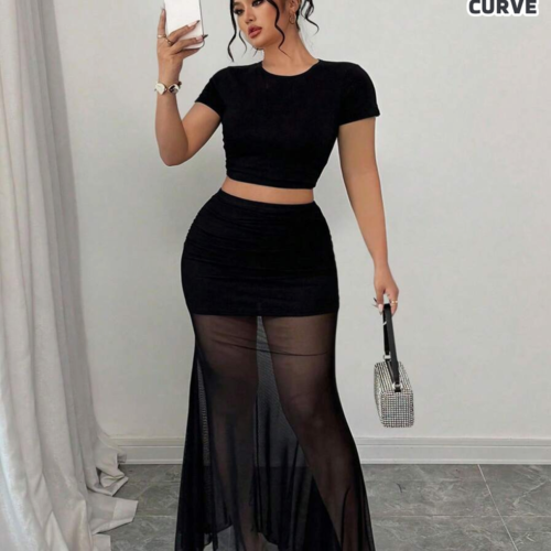 Elenzga Jupe Sirène Femme Grande Taille