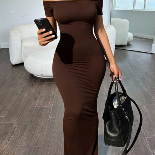 Slaydiva Robe Mini Moulante Femme