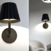 Lot de 1/2 Appliques Murales LED Rechargeables 1800mAh avec Télécommande & Tactile – Lampe Murale Moderne Dimmable avec Minuterie & 3 Températures de Couleur – Veilleuse Sans Fil Magnétique pour Chambre, Salon & Couloir