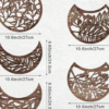 Ensemble de 5 Décorations Murales Phases de Lune en Bois – Ornement Mural Style Bohème & Nordique pour Au-Dessus du Lit, Chambre, Salon et Appartement