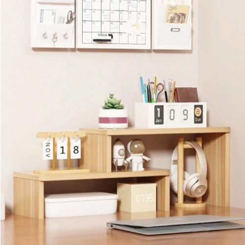 Étagère de Bureau Multi-Niveaux Minimaliste & Réglable – Organisateur Creatif à Étages & Support d'Affichage Polyvalent pour Bureau, Salon & Chambre à Coucher
