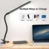 Lampe de Bureau LED à Bras Articulé & Col de Cygne Flexible – Lumière de Travail Protectrice pour les Yeux avec Interrupteur & Alimentation USB – Lampe d'Architecte Professionnelle pour Bureau à Domicile & Études