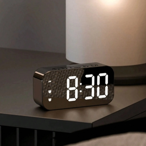 Réveil Minimaliste LED avec Affichage de la Température – Horloge Digitale Silencieuse & Moderne pour Étudiant & Bureau – Alimentation Double USB / Piles