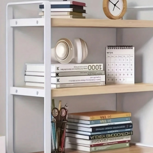 Étagère de Rangement Multicouche de Bureau à Hauteur Réglable – Support Debout Modulable pour Livres, Fournitures & Accessoires – Organisateur Multi-Usage pour Chambre, Bureau & Salle d'Étude