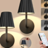 Lot de 1/2 Appliques Murales LED Rechargeables 1800mAh avec Télécommande & Tactile – Lampe Murale Moderne Dimmable avec Minuterie & 3 Températures de Couleur – Veilleuse Sans Fil Magnétique pour Chambre, Salon & Couloir