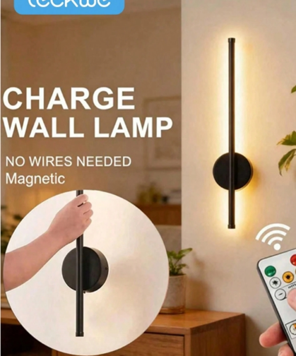 Rectangle 14 (39) Applique Murale LED Rechargeable Sans Fil Teckwe (50x80 cm) – Lampe Design Intérieur à Intensité Variable Illimitée avec Télécommande & Interrupteur – Éclairage Décoratif Grand Format pour Salon, Canapé, Chambre & Bureau