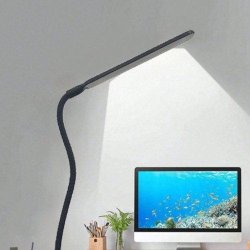 Lampe de Bureau LED à Bras Articulé & Col de Cygne Flexible – Lumière de Travail Protectrice pour les Yeux avec Interrupteur & Alimentation USB – Lampe d'Architecte Professionnelle pour Bureau à Domicile & Études