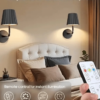 Lot de 1/2 Appliques Murales LED Rechargeables 1800mAh avec Télécommande & Tactile – Lampe Murale Moderne Dimmable avec Minuterie & 3 Températures de Couleur – Veilleuse Sans Fil Magnétique pour Chambre, Salon & Couloir