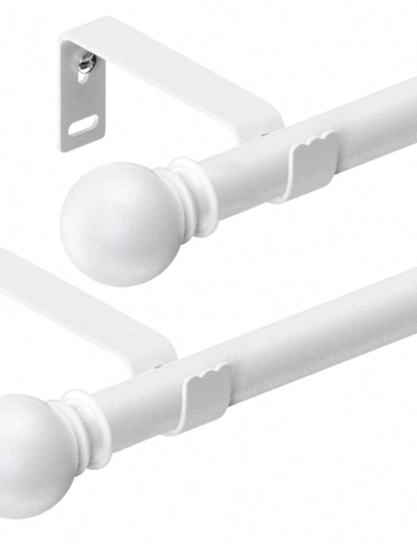 Rectangle 26 (44) Tringle à Rideaux Ajustable Noire de Petit Diamètre – Ensemble de Tringle Extensible Élégante pour Porte Coulissante en Verre, Baie Vitrée, Patio, Cuisine & Chambre à Coucher