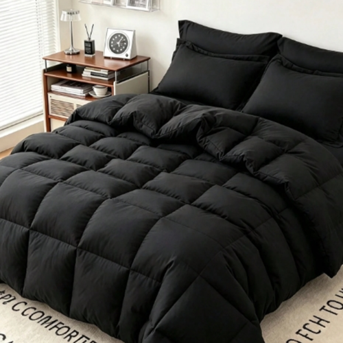 Couette Moelleuse & Respirante Toutes Saisons (Taille Full / Double) – Couette Matelassée à Carreaux Qualité Hôtelière – Rembourrage Fibre Polyester Premium, Légère & Lavable en Machine