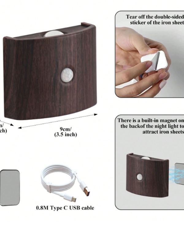 Lot de 2/4 Appliques Murales LED à Détecteur de Mouvement Double Tête – Veilleuse Intelligente à Capteur Magnétique Extérieur/Intérieur – Lampe Sans Fil sur Batterie avec Luminosité & Température de Couleur Ajustables pour Couloir, Escalier & Chambre