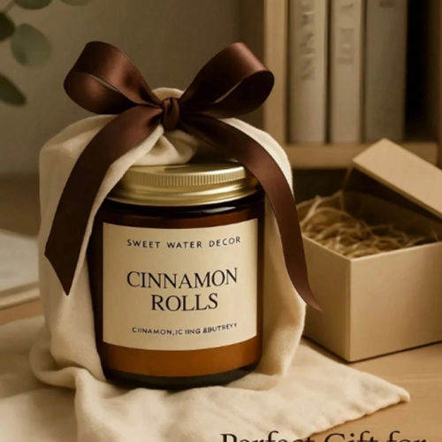 Bougie Parfumée d'Automne en Cire de Soja en Bocal en Verre – Cadeau d'Aromathérapie Apaisant pour Femme, Anniversaire & Mariage – Ambiance Cocooning & Décoration Automnale