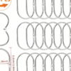Rectangle 28 (40) Lot de 10/30 Crochets et Anneaux Décoratifs Ovals Anti-Rouille pour Rideau de Douche – Anneaux Pivoteurs en Métal Inoxydable pour Salle de Bain – Noir, Doré ou Argent
