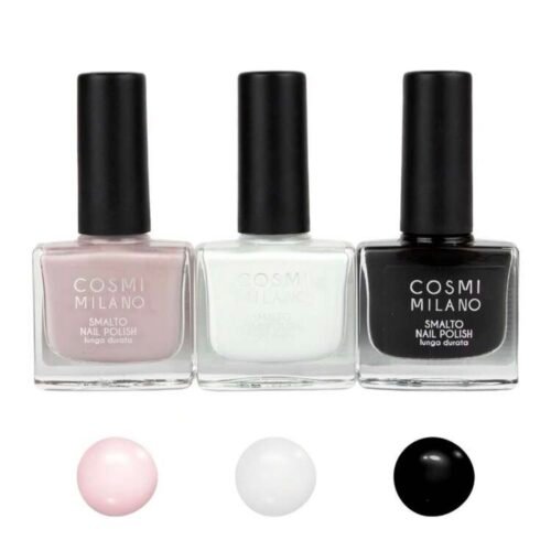 COSMI MILANO Lot de 3 Vernis à Ongles Effet Gel – Brillance Intense