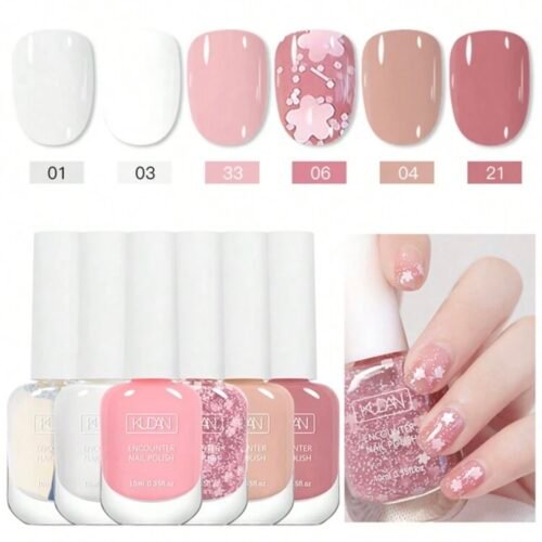 Set de 6 Vernis à Ongles Rouges à Base d’Eau – 10 ml