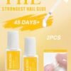 Colle à Faux Ongles Ultra-Forte – Application au Pinceau, 2 × 8 ml