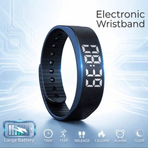 Bracelet Connecté Sport Noir avec Suivi d’Activité et du Sommeil