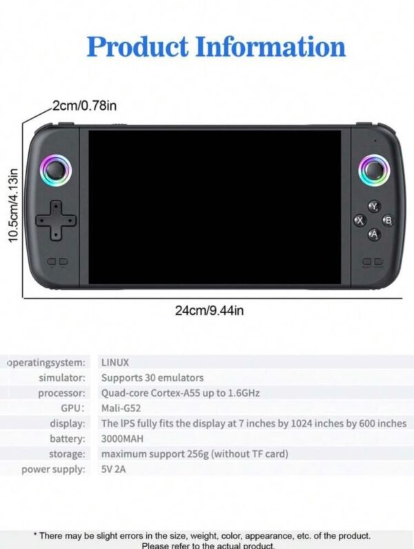 Screenshot Console Rétro Portable 7″ avec 20 000 Jeux Classiques