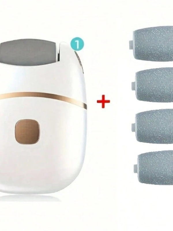 Râpe Anti-Callosités & Polisseur de Pied Électrique Rechargeable – Pédicure Électrique pour Talons Fendus, Peaux Mortes & Cuir Épais – Râpe Pieds Étanche avec Embouts Rotatifs
