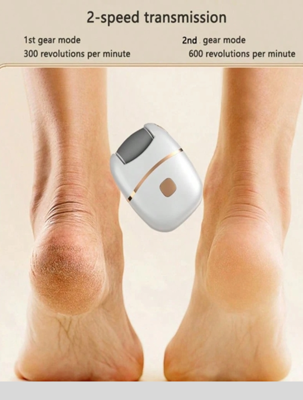 Râpe Anti-Callosités & Polisseur de Pied Électrique Rechargeable – Pédicure Électrique pour Talons Fendus, Peaux Mortes & Cuir Épais – Râpe Pieds Étanche avec Embouts Rotatifs