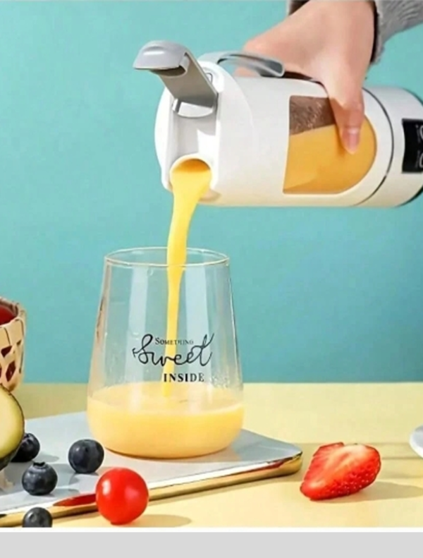Mixeur & Presse-Agrumes Portable Compact 3-en-1 SOKANY – Blender Sans Fil Rechargeable USB avec Affichage Numérique & Lames en Inox – Mini Blender pour Smoothies, Milk-Shakes & Jus Frais – Idéal Camping, Voyage & Sport