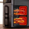 Rectangle 1018 (27) Friteuse sans Huile Cecotec Air Fryer 10L avec Cuves Superposées (2400W) – Friteuse d'Air Double Bac 2x5L à Gain d'Espace – 10 Menus Prédéfinis, Fonction Sync, Température 35-210°C & Écran Tactile