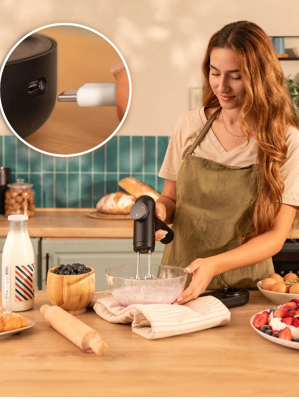 Rectangle 1018 (36) Batteur à Main Sans Fil Cecotec PowerTwist Battery – Batteur Pâtissier Rechargeable sans Fil avec Moteur Performant, Vitesses Réglables & Accessoires en Inox – Design Compact & Ergonomique