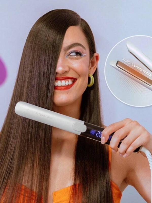 Rectangle 1018 (54) Fer à Lisser Professionnel Cecotec Bamba RitualCare Twerk (65W) – Lisseur Haute Performance avec Technologie de Plaques Vibrantes, Température Réglable & Câble Rotatif