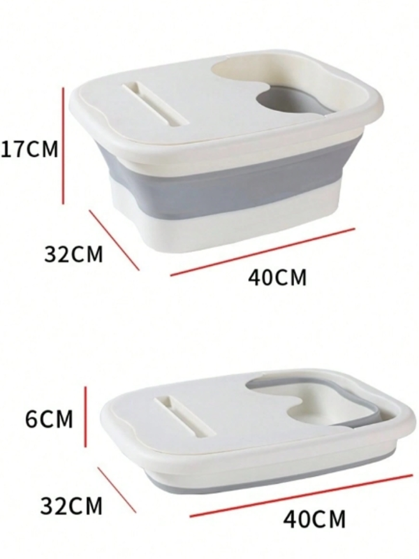 Bassin de Bain de Pieds Portable Isolé & Épaissi Haute Remontée – Bassin Pliant Domestique Profond (Trempage Jusqu'au-dessus du Mollet) pour Massage, Relaxation & Santé