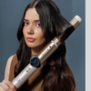 Styliste & Brosse à Air Multifonction Cecotec Bamba AirGlam 8in1 Flex Black (1400W) – Styler d'Air Chaud avec Poignée Flexible, 8 Accessoires Interchangeables, Technologie CoandaTech, Effet Anti-Frisottis FrizzFree & Écran TFT