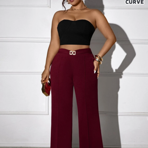 Rectangle 1025(1) Femmeverse Pantalon Ample Femme