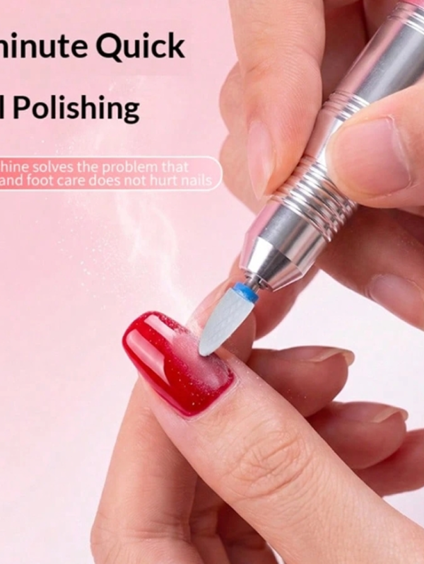 Rectangle 1034 - 2026-10-28T070424.182 Ponceuse & Lime à Ongles Électrique Portable USB – Kit Manucure & Pédicure Domicile avec Embouts Interchangeables pour Limage, Polissage & Façonnage des Ongles