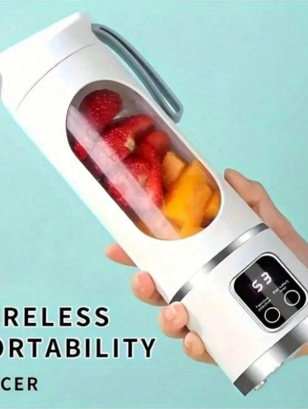 Mixeur & Presse-Agrumes Portable Compact 3-en-1 SOKANY – Blender Sans Fil Rechargeable USB avec Affichage Numérique & Lames en Inox – Mini Blender pour Smoothies, Milk-Shakes & Jus Frais – Idéal Camping, Voyage & Sport