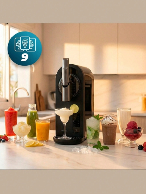 Rectangle 1034 (81) Sorbetière Électrique & Machine à Glace Italienne Cecotec Twist&Ice Cream 1,5L – Turbine à Glace Tactile avec 9 Modes Automatiques & Système Soft Cornet – Pour Glaces Maison, Sorbets & Soft Creams