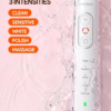 Brosse à Dents Électrique Rechargeable JMMO pour Adultes – Brosse à Dents Étanche avec 8 Têtes de Brosse Souples, Batterie Longue Autonomie & Recharge USB pour Maison et Voyage