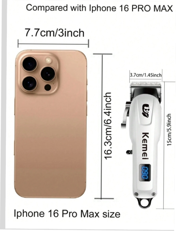 Mini Tondeuse de Précision Sans Fil Kemei KM-232 – Tondeuse à Cheveux & Barbe Portable Rechargeable avec Lame en T Réglable – Pour Maison & Salon de Coiffure – Idée Cadeau Noël & Nouvel An
