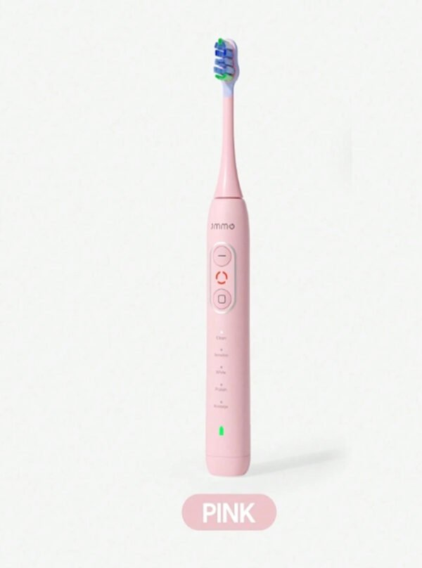 Brosse à Dents Électrique Rechargeable JMMO pour Adultes – Brosse à Dents Étanche avec 8 Têtes de Brosse Souples, Batterie Longue Autonomie & Recharge USB pour Maison et Voyage