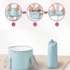 Rectangle 127 (9) Bassin de bain de pied portable et isolé, convient pour le spa à domicile. Bassin de bain de pied pliable pratique pour le trempage des pieds, livré avec un sac de rangement portable, convient pour les voyages, le camping, les activités de plein air, les magasins et plus d'occasions, choix idéal pour les voyages d'affaires, les sports et les activités de plein air. Le produit présente un design de bassin peu profond, le niveau d'eau n'atteint que le mollet, principalement utilisé pour un trempage pratique des pieds, le design de bassin peu profond est plus facile à utiliser.
