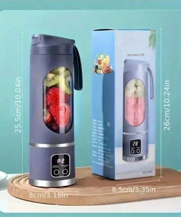 Mixeur & Presse-Agrumes Portable Compact 3-en-1 SOKANY – Blender Sans Fil Rechargeable USB avec Affichage Numérique & Lames en Inox – Mini Blender pour Smoothies, Milk-Shakes & Jus Frais – Idéal Camping, Voyage & Sport