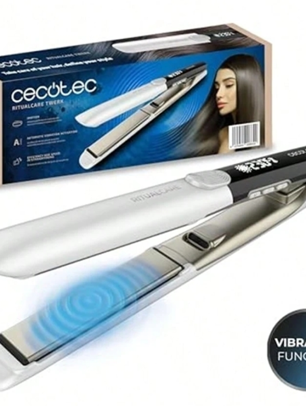 Rectangle 28 - 2026-10-24T100920.189 Fer à Lisser Professionnel Cecotec Bamba RitualCare Twerk (65W) – Lisseur Haute Performance avec Technologie de Plaques Vibrantes, Température Réglable & Câble Rotatif