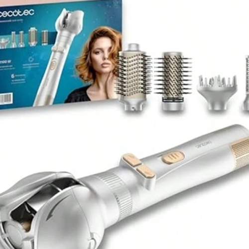 Rectangle 28 - 2026-10-24T102754.865 Brosse Soufflante & Coiffante Cecotec Bamba CeramicCare 6in1 Gyro – Brosse à Air Chaud Rotative avec 6 Têtes Interchangeables en Céramique, Technologie Ionique, Séchage, Lissage, Volume & Boucles