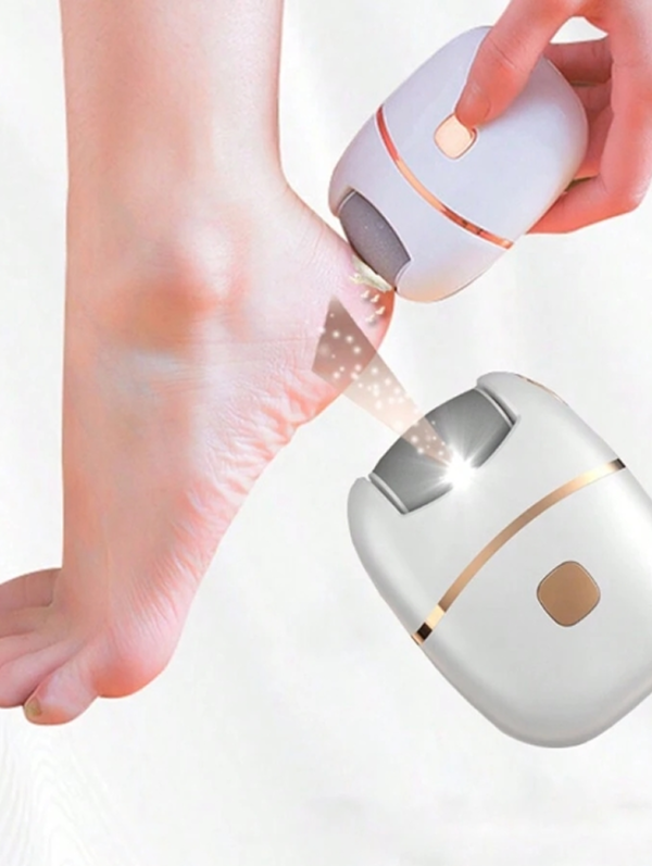 Râpe Anti-Callosités & Polisseur de Pied Électrique Rechargeable – Pédicure Électrique pour Talons Fendus, Peaux Mortes & Cuir Épais – Râpe Pieds Étanche avec Embouts Rotatifs