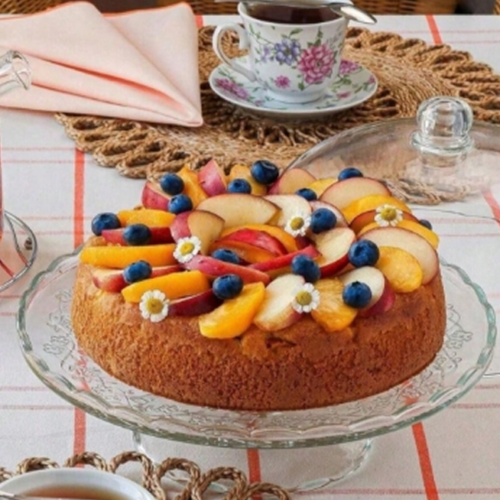 Présentoir à Gâteaux & Patera en Verre 29 cm avec Cloche Protectrice – Plat de Service à Piédestal sur Pied pour Fruits, Tartes, Pâtisseries, Formages & Cupcakes – Cloche de Présentation Transparent