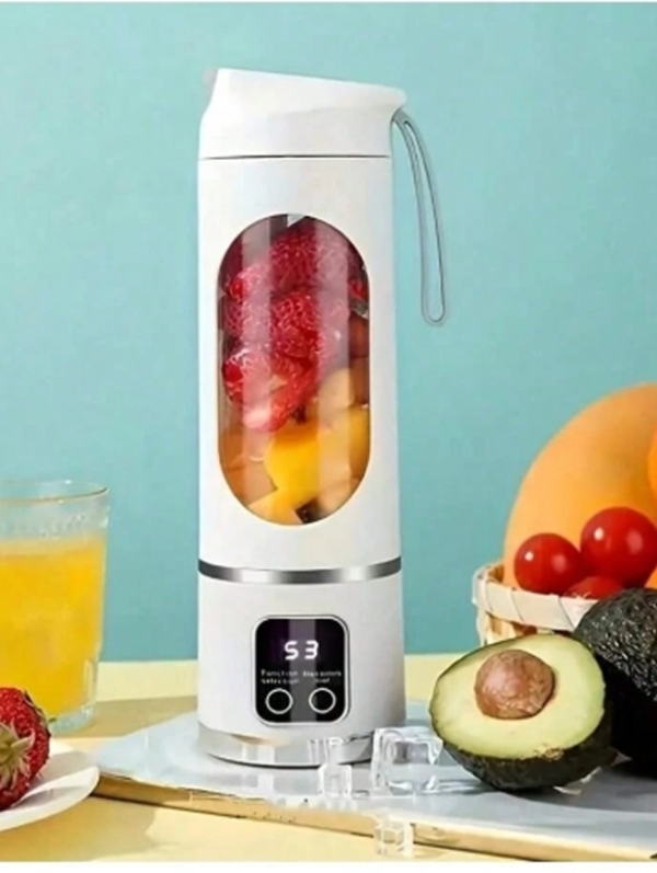 Mixeur & Presse-Agrumes Portable Compact 3-en-1 SOKANY – Blender Sans Fil Rechargeable USB avec Affichage Numérique & Lames en Inox – Mini Blender pour Smoothies, Milk-Shakes & Jus Frais – Idéal Camping, Voyage & Sport
