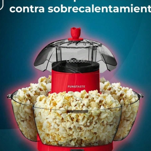 Rectangle 28 (87) Machine à Popcorn Électrique Cecotec Fun&Taste P Corn Lotus (1200W) – Appareil à Popcorn à Air Chaud 4,5L avec 4 Récipients Amovibles – Popcorn Sains Prêts en 2 Minutes sans Huile