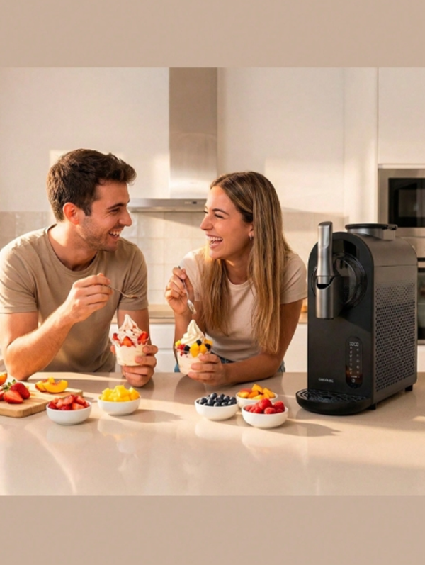 Rectangle 28 (89) Sorbetière Électrique & Machine à Glace Italienne Cecotec Twist&Ice Cream 1,5L – Turbine à Glace Tactile avec 9 Modes Automatiques & Système Soft Cornet – Pour Glaces Maison, Sorbets & Soft Creams