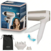 Sèche-Cheveux Pliable Ionique Cecotec Bamba IoniCare Power&Travel Champagne (2400W) – Sèche-Cheveux de Voyage Compact avec Moteur DC, Technologie d'Ions Réels, Touche Air Froid, Concentrateur & Diffuseur